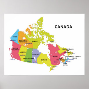 Canada Map poster