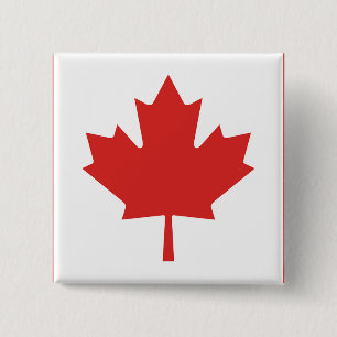 Canada Maple Leaf 15 Cm Square Badge
