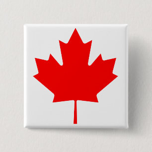Canada Maple Leaf 15 Cm Square Badge