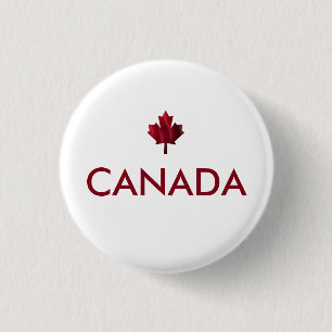 Canada Maple Leaf 3 Cm Round Badge