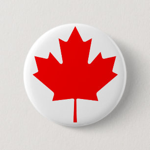 Canada Maple Leaf 6 Cm Round Badge