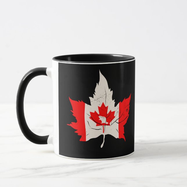 canada maple leaf beaver canadian mug (Left)
