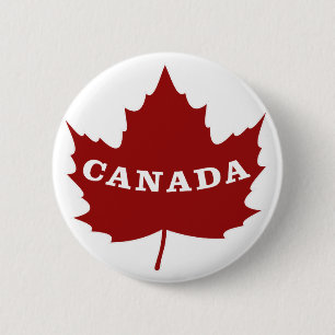 Canada Maple Leaf Button