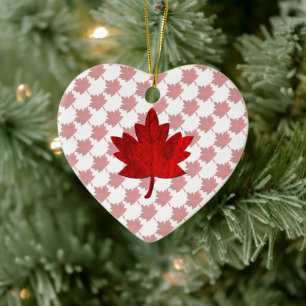 Canada-Maple Leaf by Shirley Taylor Ceramic Orname Tree Decoration