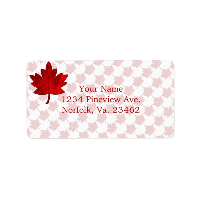 Canada-Maple Leaf by Shirley Taylor Label (Front)