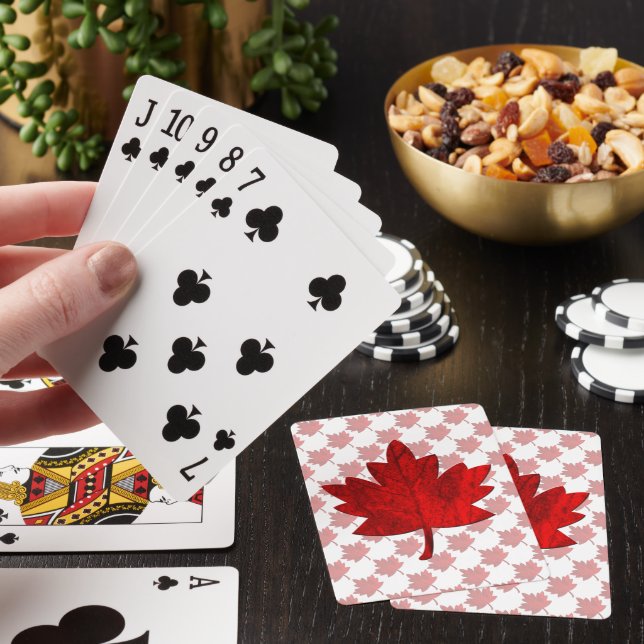 Canada-Maple Leaf by Shirley Taylor Playing Cards (In Situ)