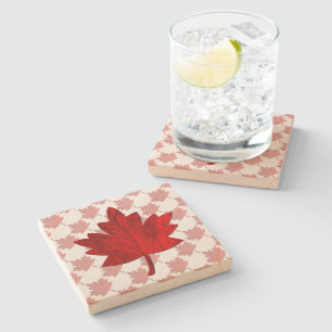 Canada-Maple Leaf by Shirley Taylor Stone Coaster