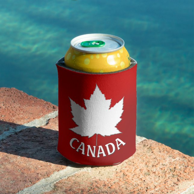 Canada Maple Leaf Can Cooler Personalised Souvenir (In Situ Pool)