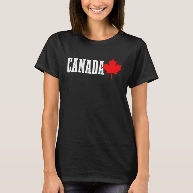 Canada Maple Leaf Canadian Flag Pride T-Shirt (Front)