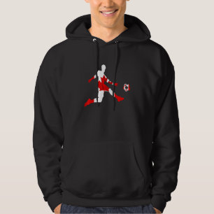 Canada Maple Leaf Canadian Soccer Player Canadian  Hoodie