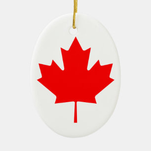 Canada Maple Leaf Ceramic Tree Decoration