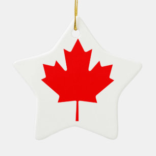 Canada Maple Leaf Ceramic Tree Decoration