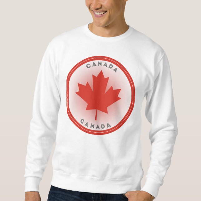 Canada Maple Leaf Circle Shape Sweatshirt (Front)