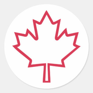Canada maple leaf classic round sticker