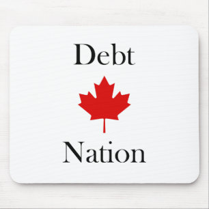 Canada Maple Leaf Debt Nation Light-Colour Mouse Pad