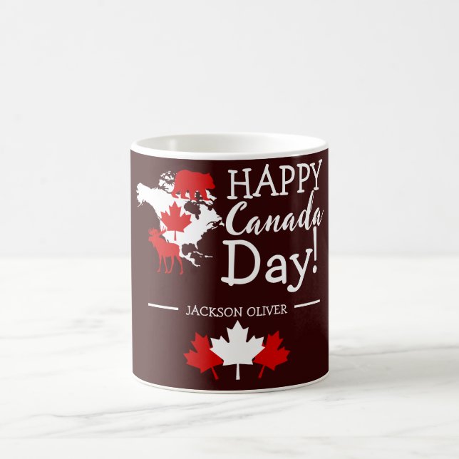 Canada Maple Leaf, Happy canada day, 1st of July Coffee Mug (Center)