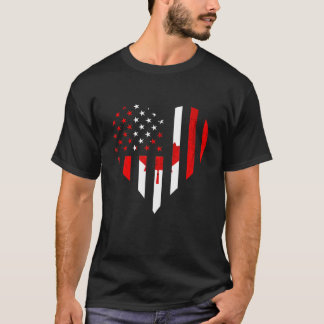 Canada Maple Leaf Heart Canadian Flag Canadian Pri T-Shirt