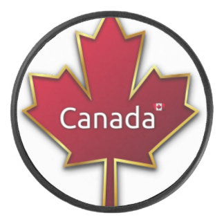 Canada Maple Leaf Hockey Puck