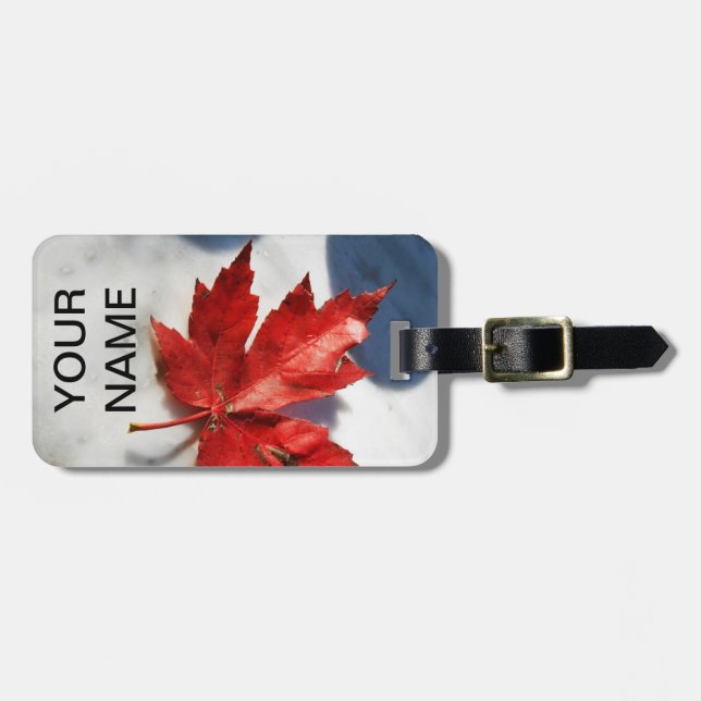 Canada Maple Leaf Luggage Tag (Front Horizontal)