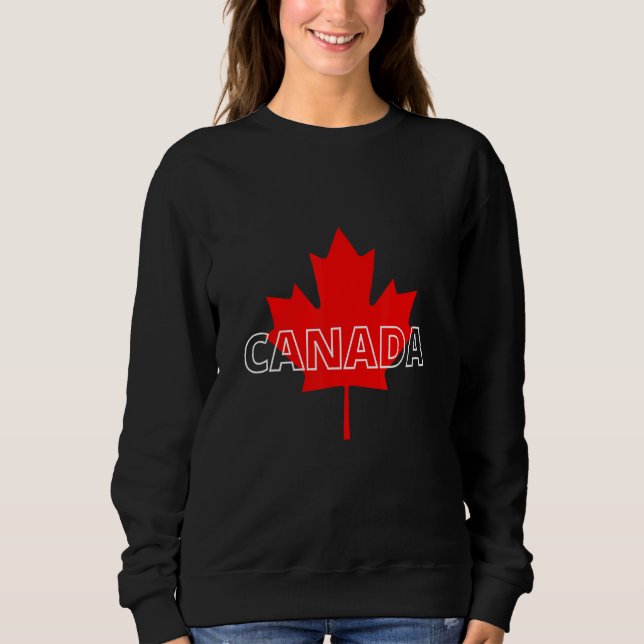 Canada Maple Leaf North Patriotic Proud Sweatshirt (Front)