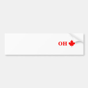canada maple leaf, OH Bumper Sticker