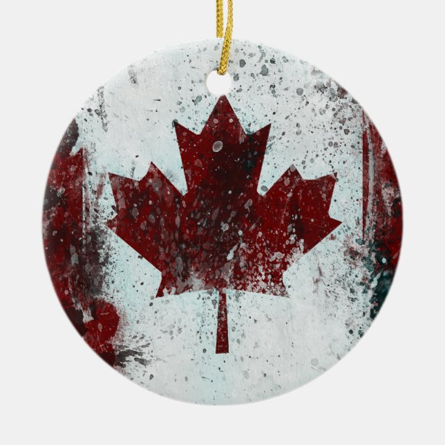 Canada Maple Leaf Ornament (Front)
