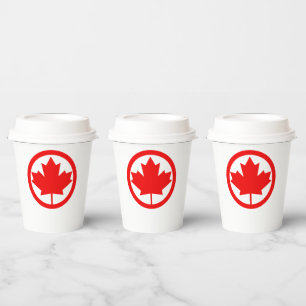 Canada Maple Leaf Paper Cups