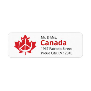 Canada Maple Leaf Peace Symbol Freedom Patriotic