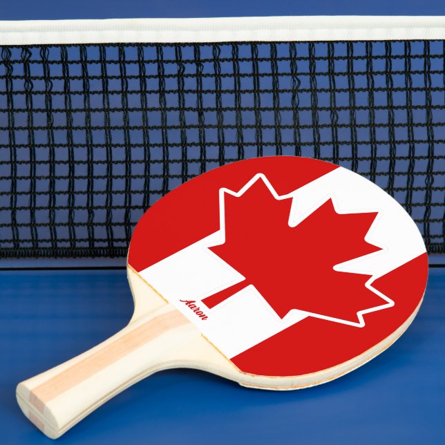 Canada Maple Leaf Ping Pong Paddle (Insitu)