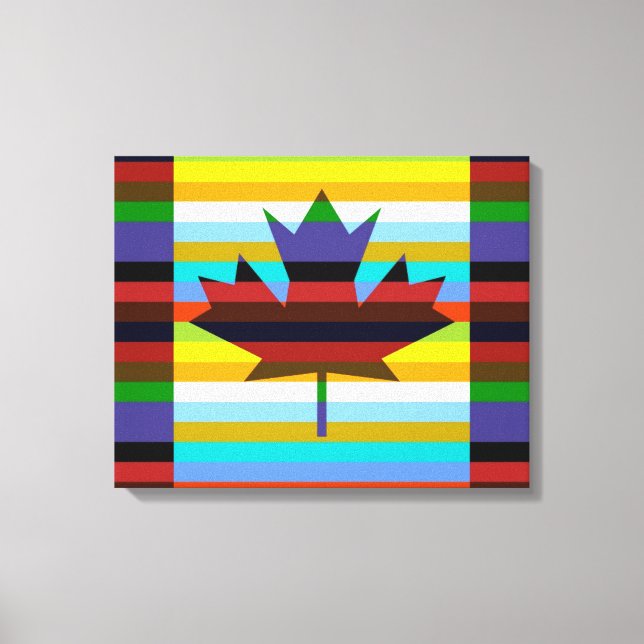 Canada Maple Leaf Pop Art Canvas Print (Front)