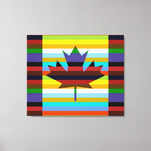 Canada Maple Leaf Pop Art Canvas Print