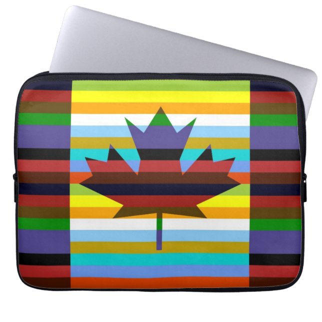 Canada Maple Leaf Pop Art Laptop Sleeve (Front)