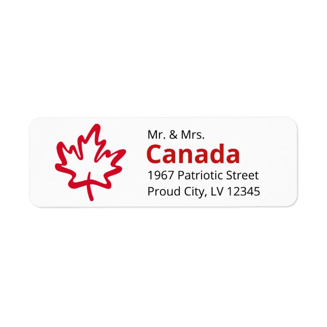 Canada Maple Leaf Proud and Free Patriotic (Front)