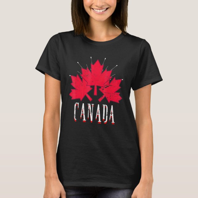 Canada Maple Leaf Proud Canadian Canada T-Shirt (Front)
