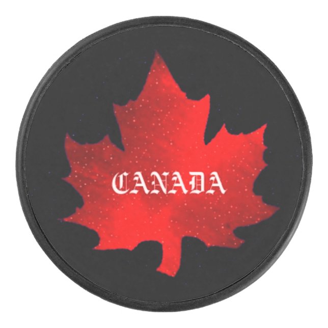 CANADA MAPLE LEAF Puck (Front)