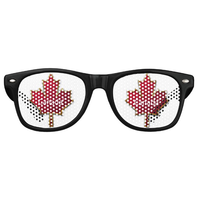 Canada Maple Leaf Retro Sunglasses (Front)