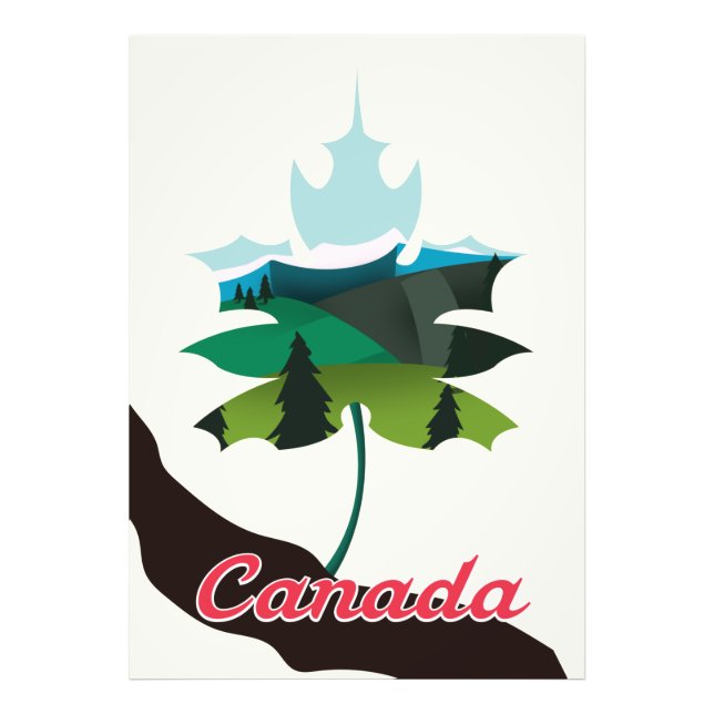 Canada maple leaf white edition photo print (Front)