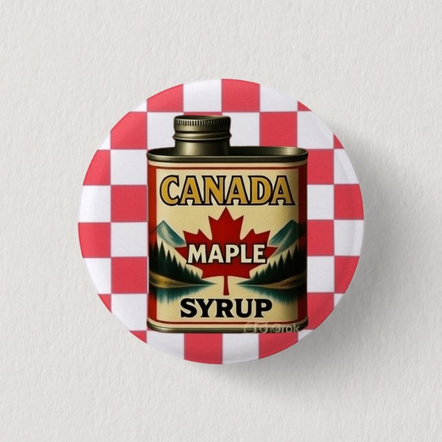 CANADA MAPLE SYRUP 3 CM ROUND BADGE (Front)