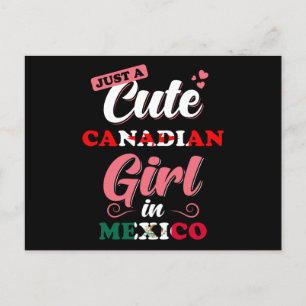 Canada Mexico Girl Gift Saying Postcard