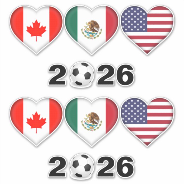 Canada Mexico USA hosting Football Tournament 2026 (Front)