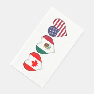 Canada Mexico USA hosting Football Tournament 2026 Napkin