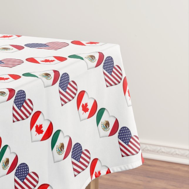 Canada Mexico USA hosting Football Tournament 2026 Tablecloth (In Situ)