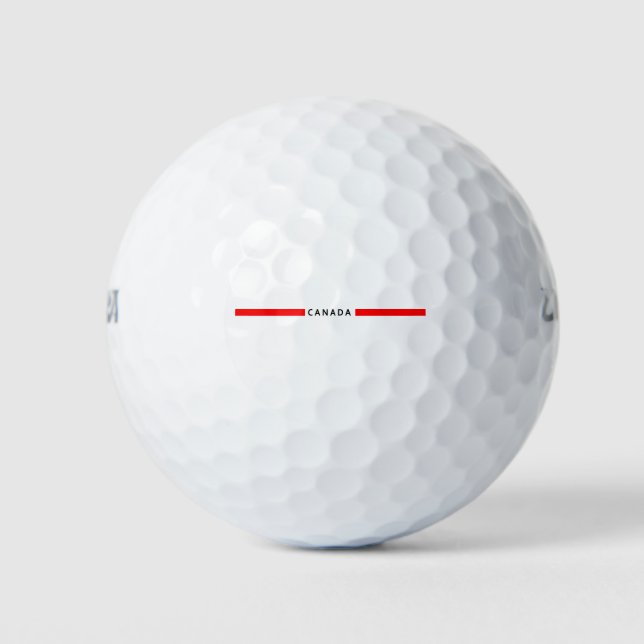 Canada minimalistic flag golf balls (Front)