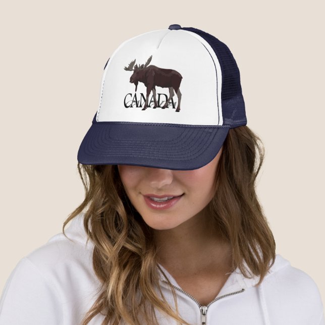 Canada Moose Cap Personalised Canada Trucker Cap (In Situ)