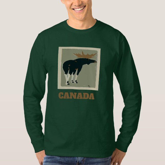 Canada, Moose edit text,  T-Shirt (Front)