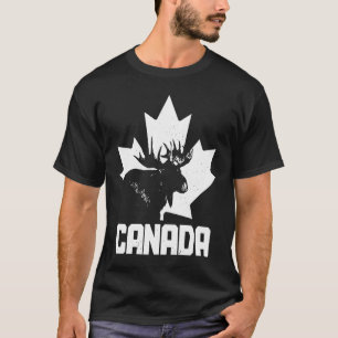 Canada Moose Maple Leaf Pride Vintage Canadian Fla T-Shirt