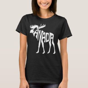 Canada Moose Red White Canadian Pride Canada Day T-Shirt