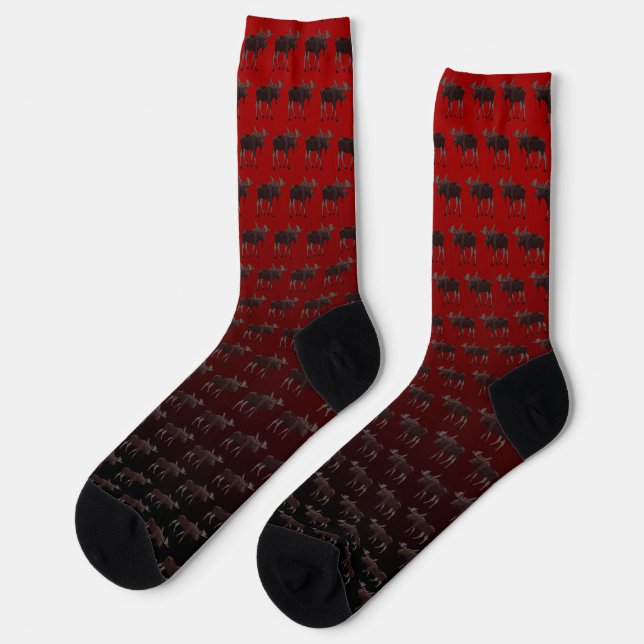 Canada Moose Socks Moose Art Socks Customise (Left)