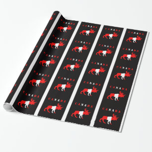 Canada Moose wrapping paper