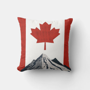 Canada Mountain Travel poster Cushion